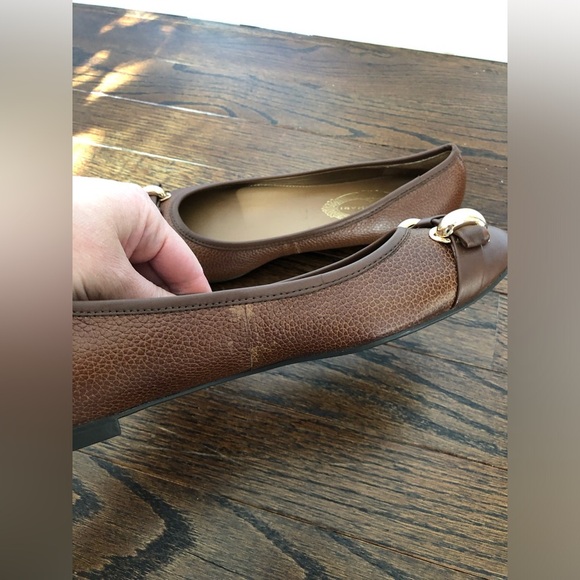 Elie Tahari Women's 36 Roni Ballerina Chestnut Leather Ballet Flats (5.5 US) NEW - Picture 9 of 12